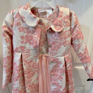 Girl’s Long Sleeve Coat and Dress Set